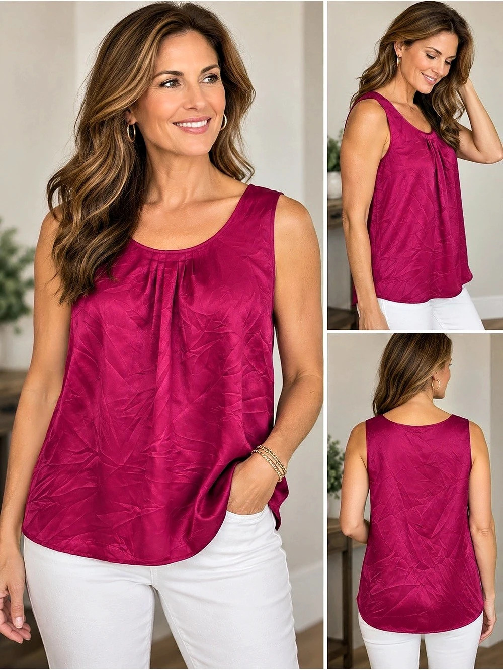 Chicos Sleeveless Blouse in Pink Size 3 Like New